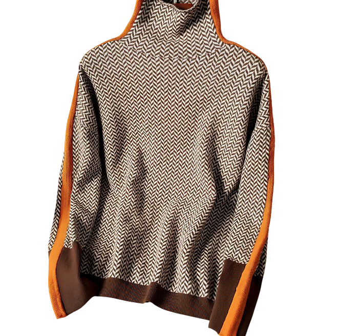 Nowoczesny Sweter Zimowy - Długi Rękaw