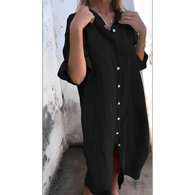 Luźna sukienka maxi, która łączy komfort i elegancję