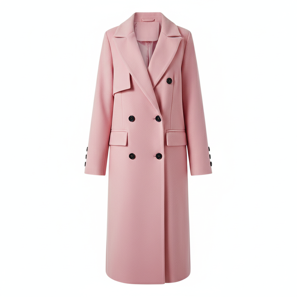 Klasyczny Płaszcz Trencz Z Guzikami - Kieszenie