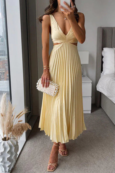 Stylowa Plisowana Sukienka | Maxi