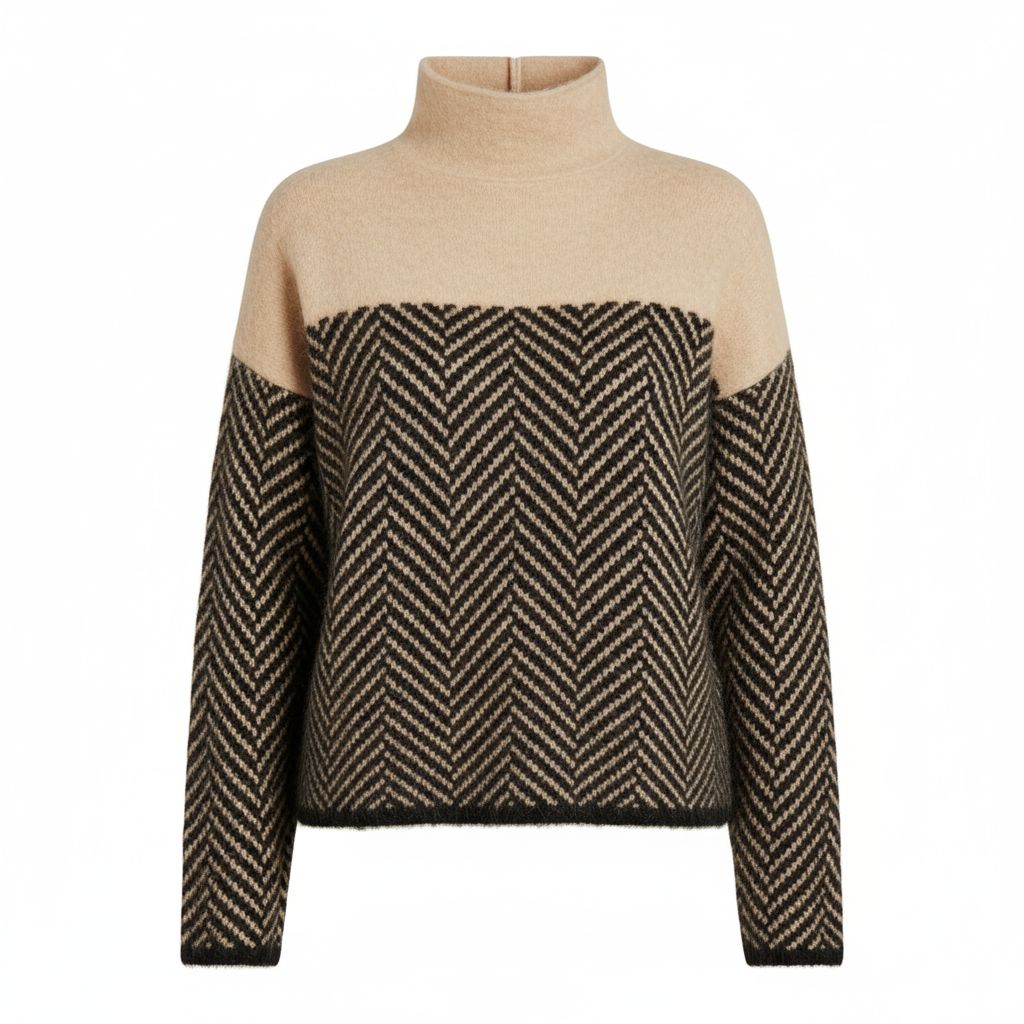 Modny Sweter Z Golfem – Zimowy Dziergany