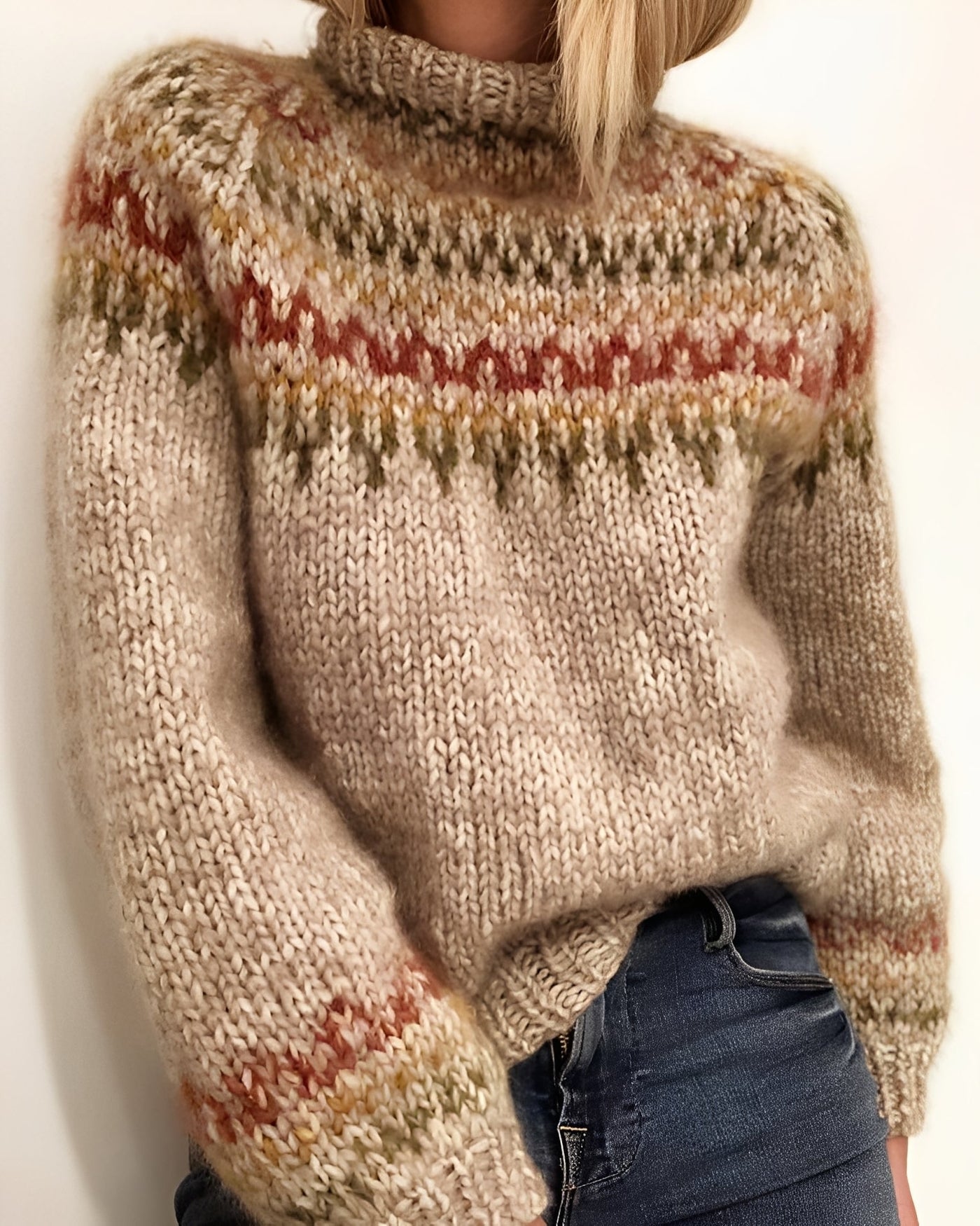 Stylowy Sweter Z Wysokim Kołnierzem – Ponadczasowy Akcent