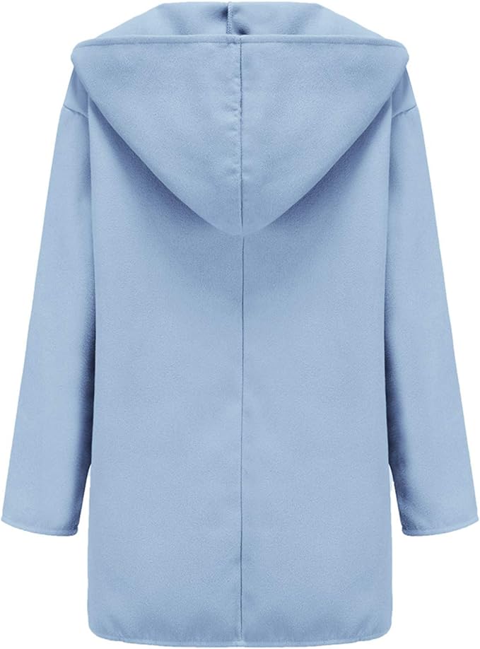 Zimowy Płaszcz Trencz z Kapturem – Stylowy Płaszcz Długi