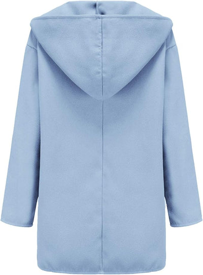 Zimowy Płaszcz Trencz z Kapturem – Stylowy Płaszcz Długi