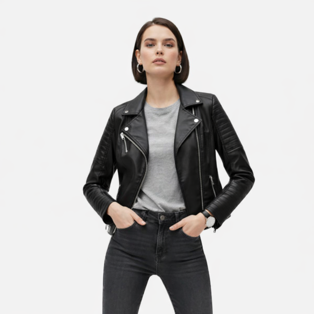 Ramoneska Damska Czarna Biker