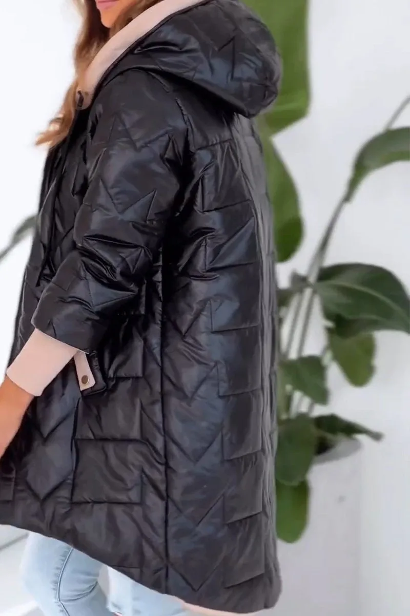 Modny PłAszcz Z Kapturem | Minimalistyczny