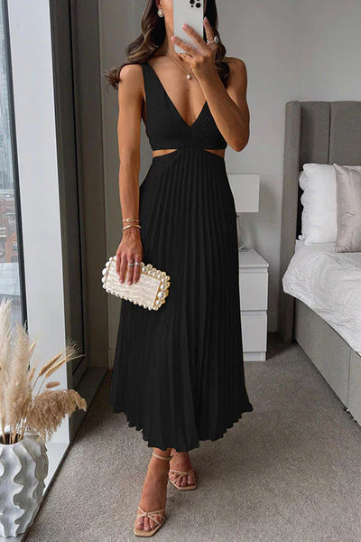 Stylowa Plisowana Sukienka | Maxi