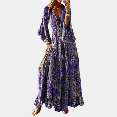 Sukienka Boho Z DłUgim Rękawem | Maxi