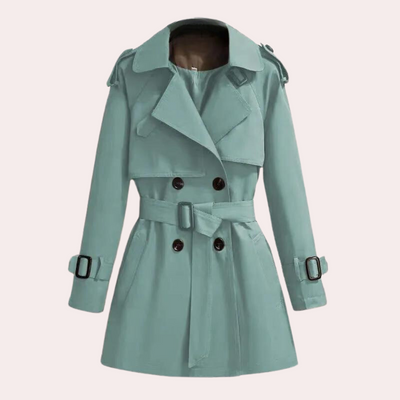 Krótki Płaszcz Trencz z Paskiem – Uniwersalny Styl