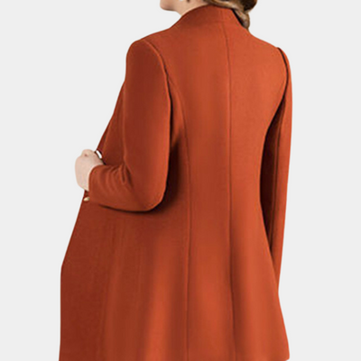 Ponadczasowy Płaszcz Trencz z Guzikami – Z Długim Rękawem