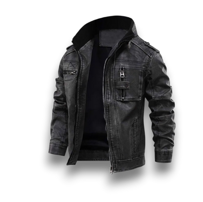 Stylowa Czarna Dopasowana Kurtka – Zamek Błyskawiczny