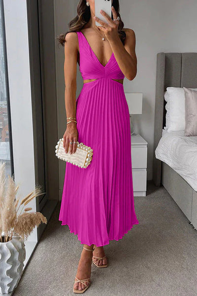 Stylowa Plisowana Sukienka | Maxi