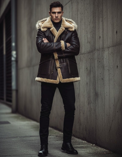 Zimowy Płaszcz z Kapturem – Styl Casual, Luźny Krój