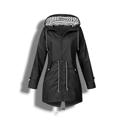 Stylowy Płaszcz Przeciwdeszczowy Z Kapturem – Zimowa Odzież