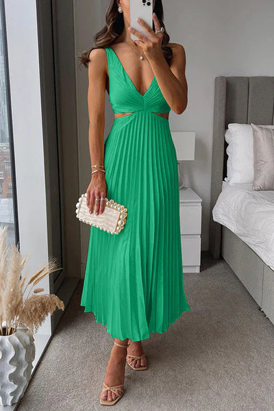 Stylowa Plisowana Sukienka | Maxi