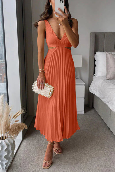 Stylowa Plisowana Sukienka | Maxi