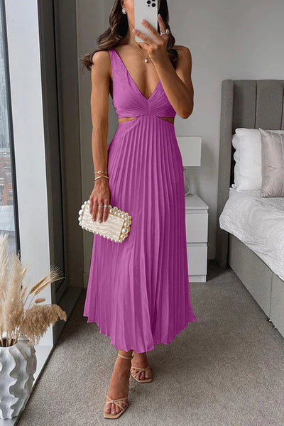 Stylowa Plisowana Sukienka | Maxi