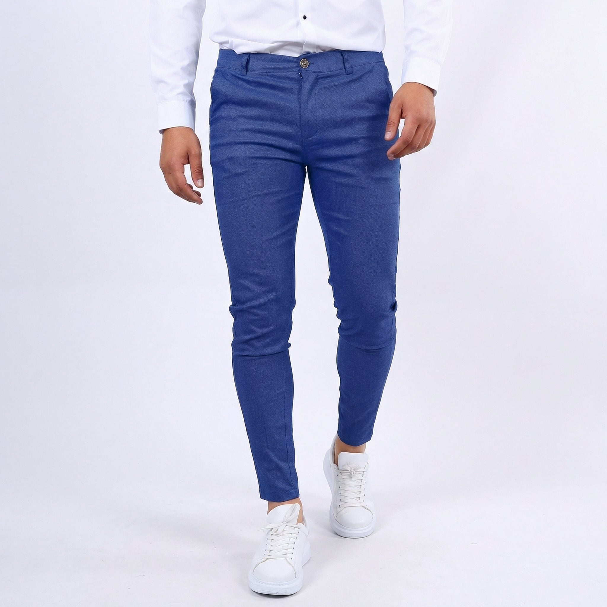 Spodnie Garniturowe Męskie Slim Fit