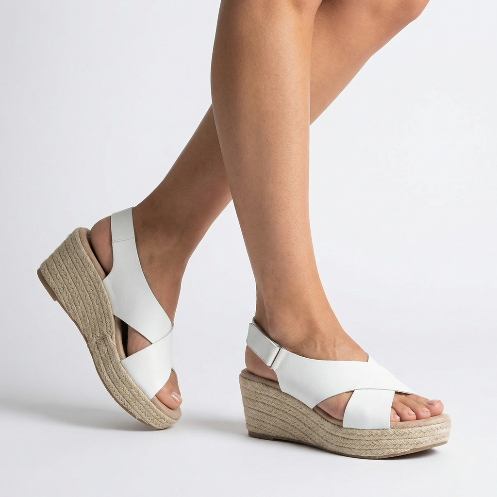 Espadryle Damskie Na Koturnie Wsuwane