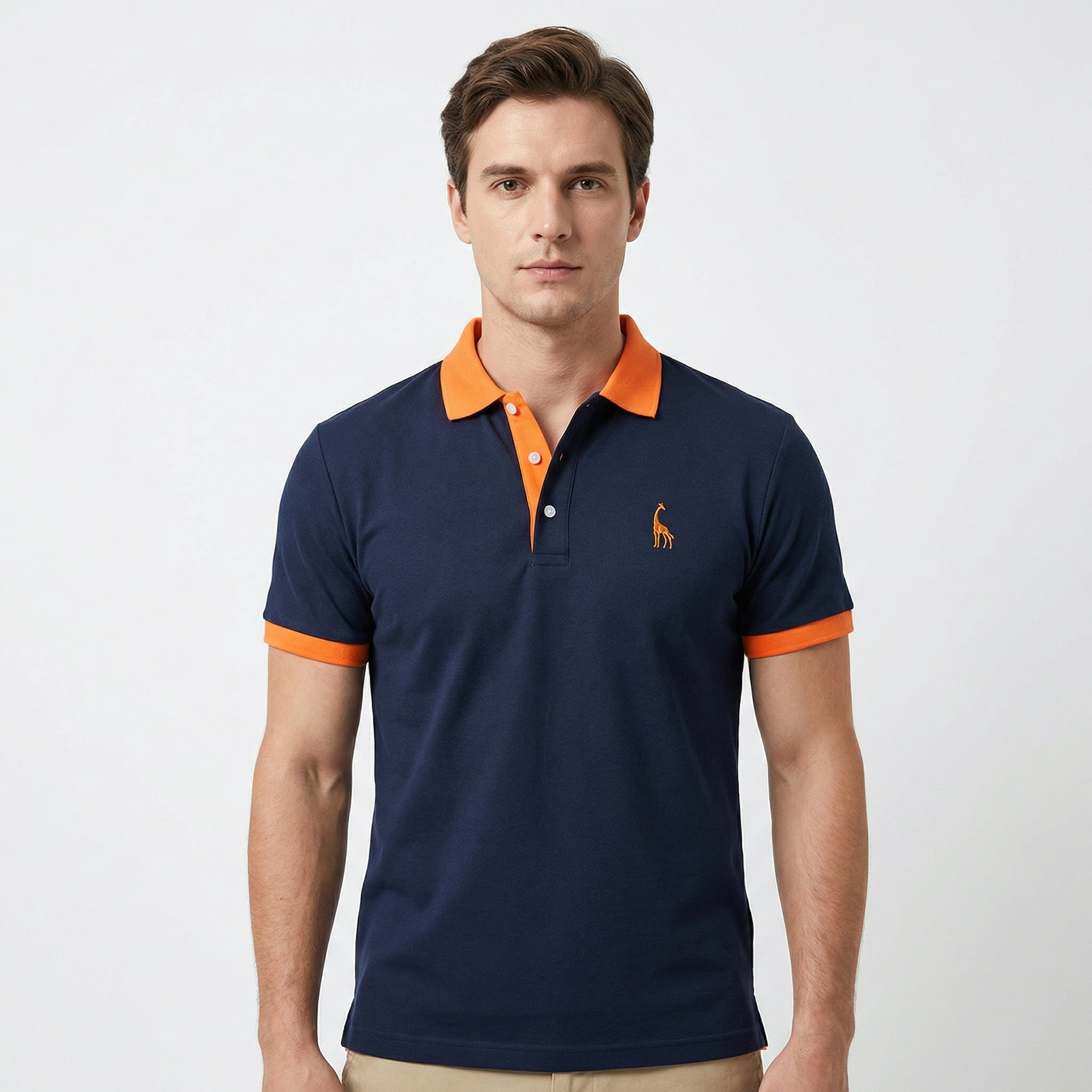 Koszulka Polo Męska Slim Fit Z Guzikami