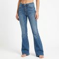 Jeansy Damskie Z Wysokim Stanem Flare