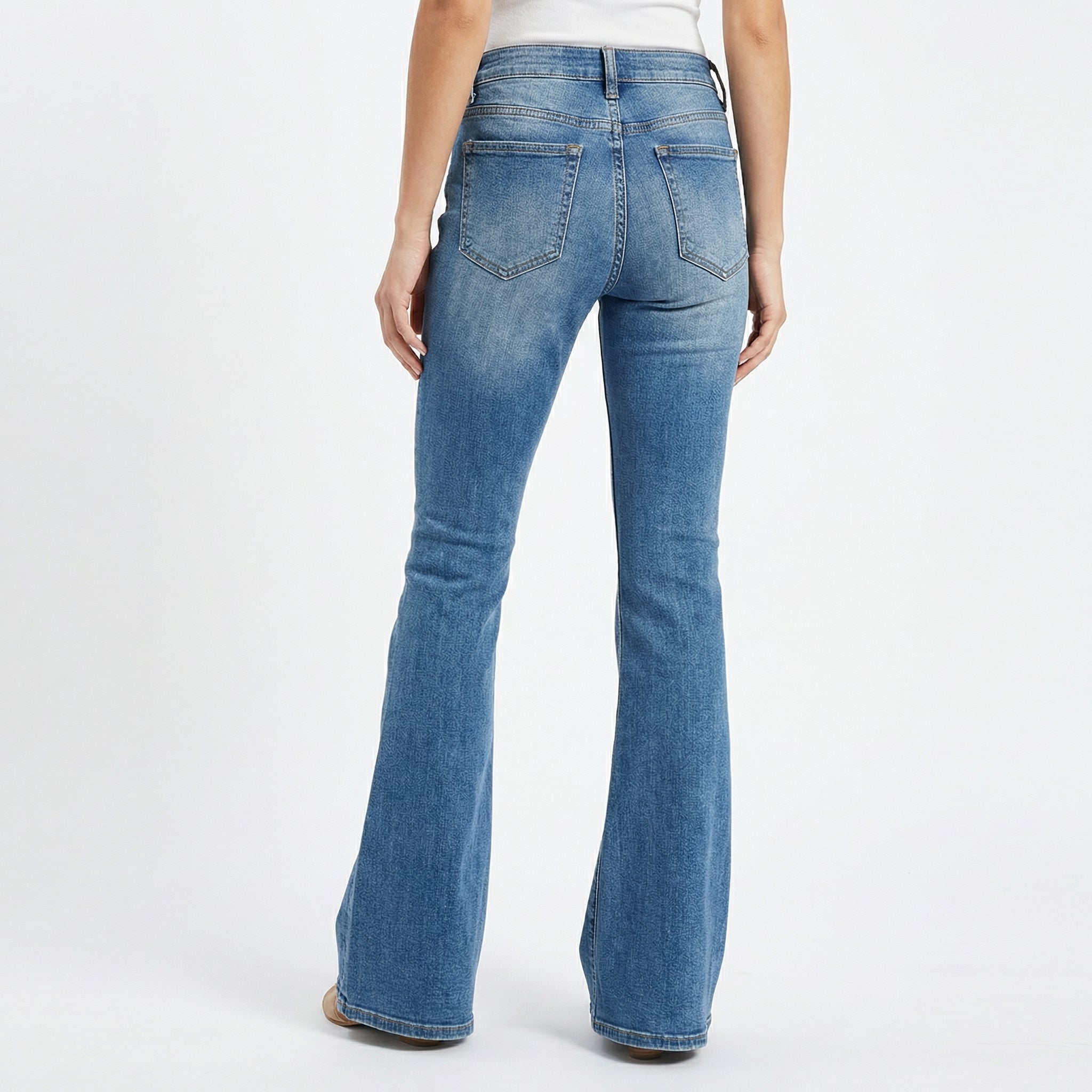 Jeansy Damskie Z Wysokim Stanem Flare