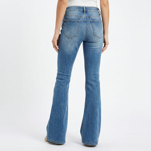 Jeansy Damskie Z Wysokim Stanem Flare