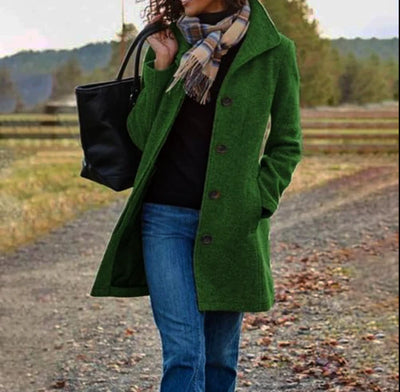 Modny Długi Płaszcz Zimowy – Stylowy Długi Krój