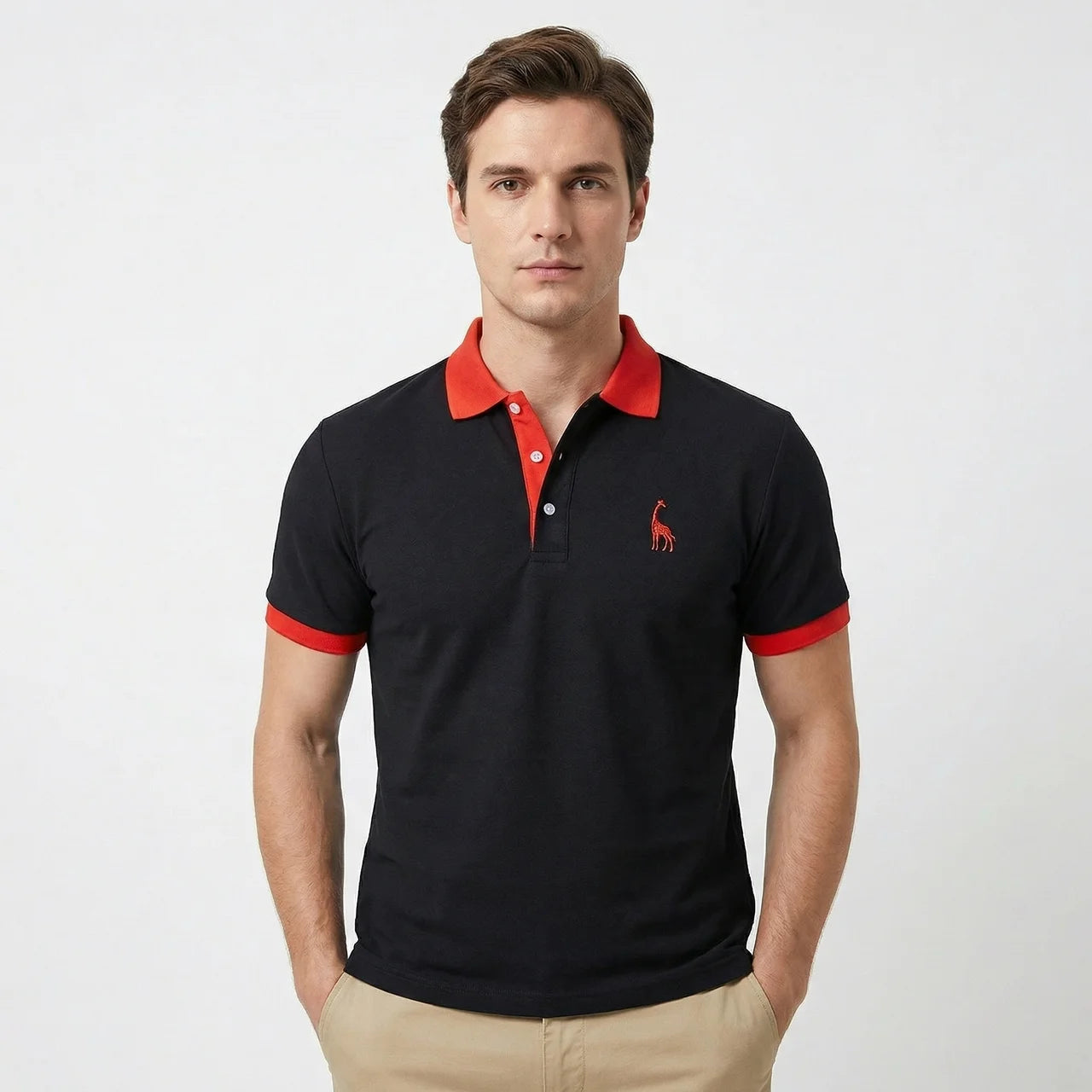 Koszulka Polo Męska Slim Fit Z Guzikami