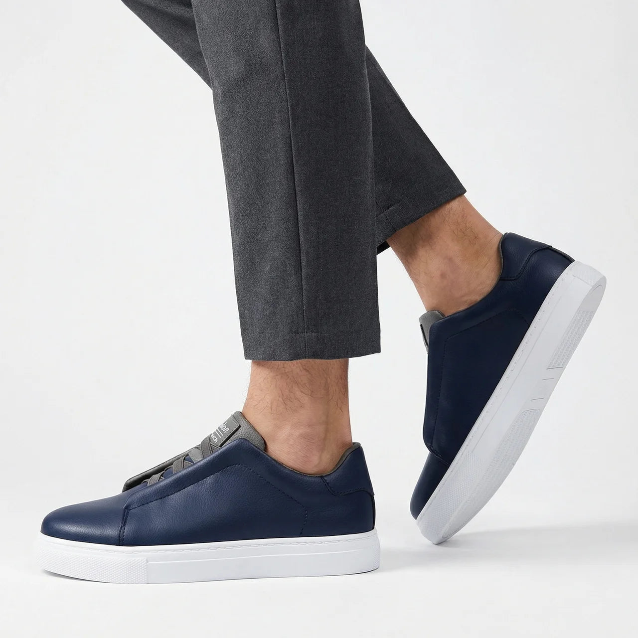 Sneakersy Męskie Wsuwane Bez Sznurówek