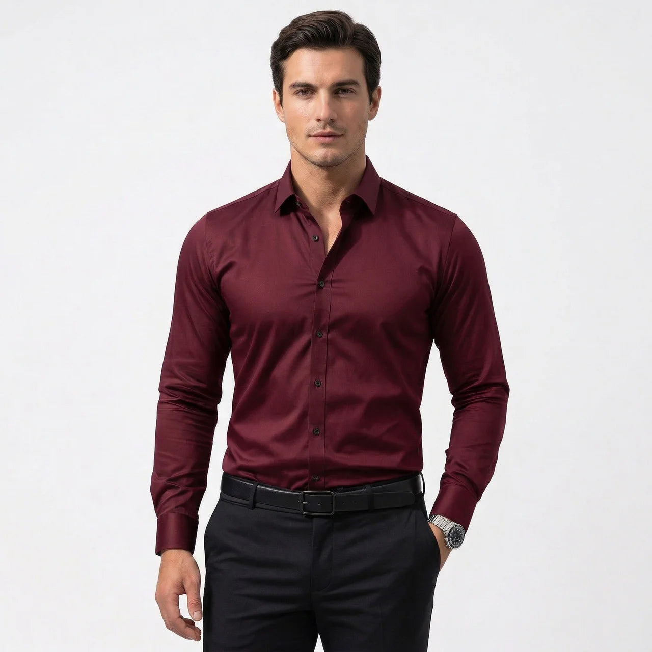 Koszula Męska Slim Fit Bez Prasowania