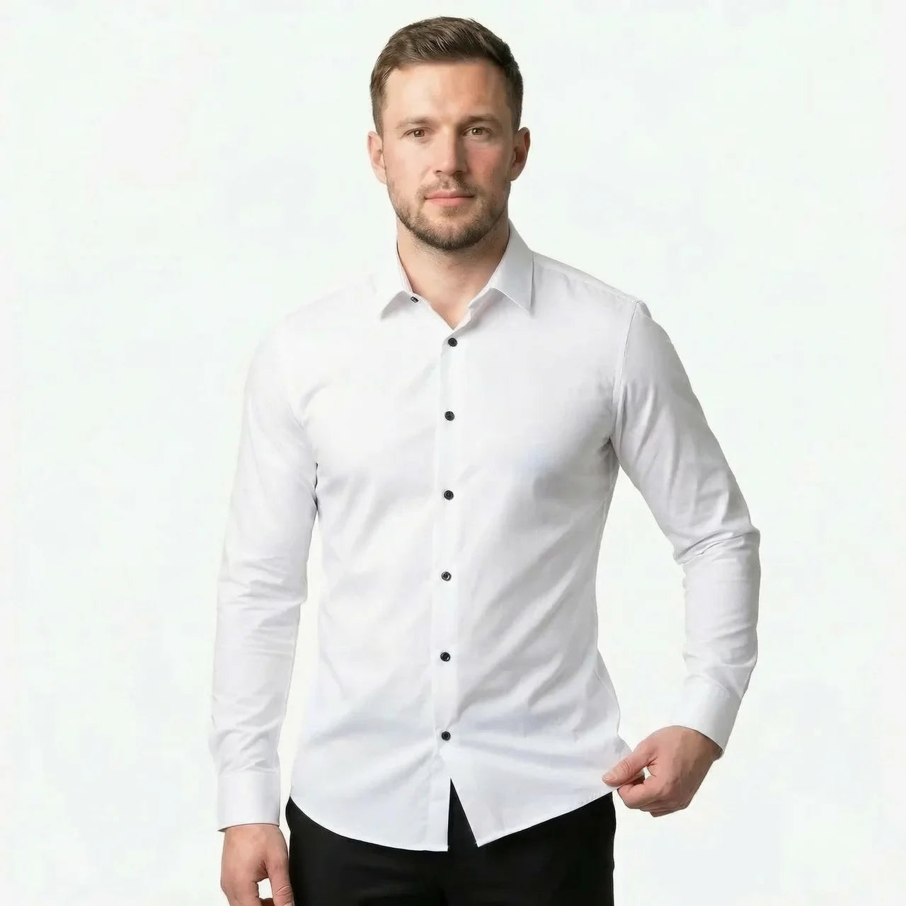 Koszule Męskie Bez Prasowania Stretch