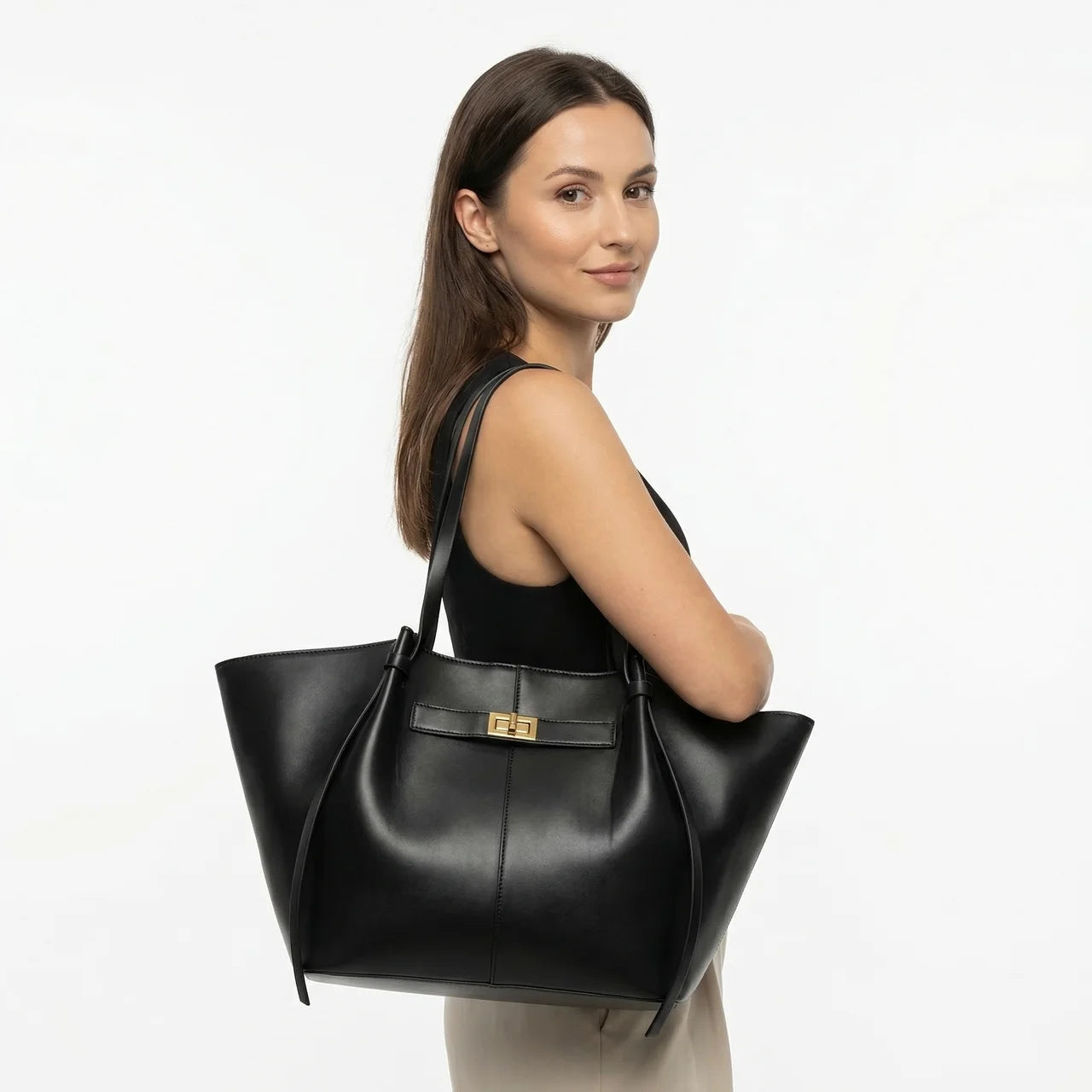 Torba Shopper Damska Duża Na Ramię