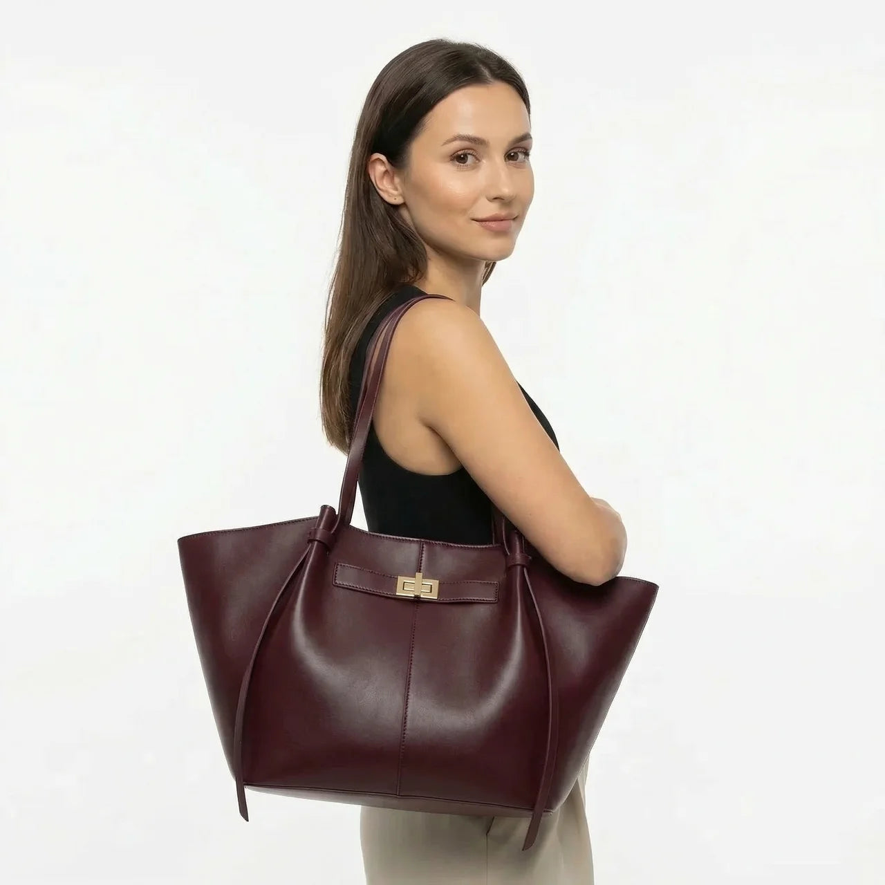 Torba Shopper Damska Duża Na Ramię