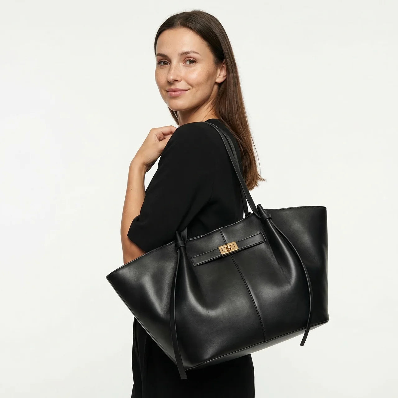 Torba Shopper Damska Duża Na Ramię