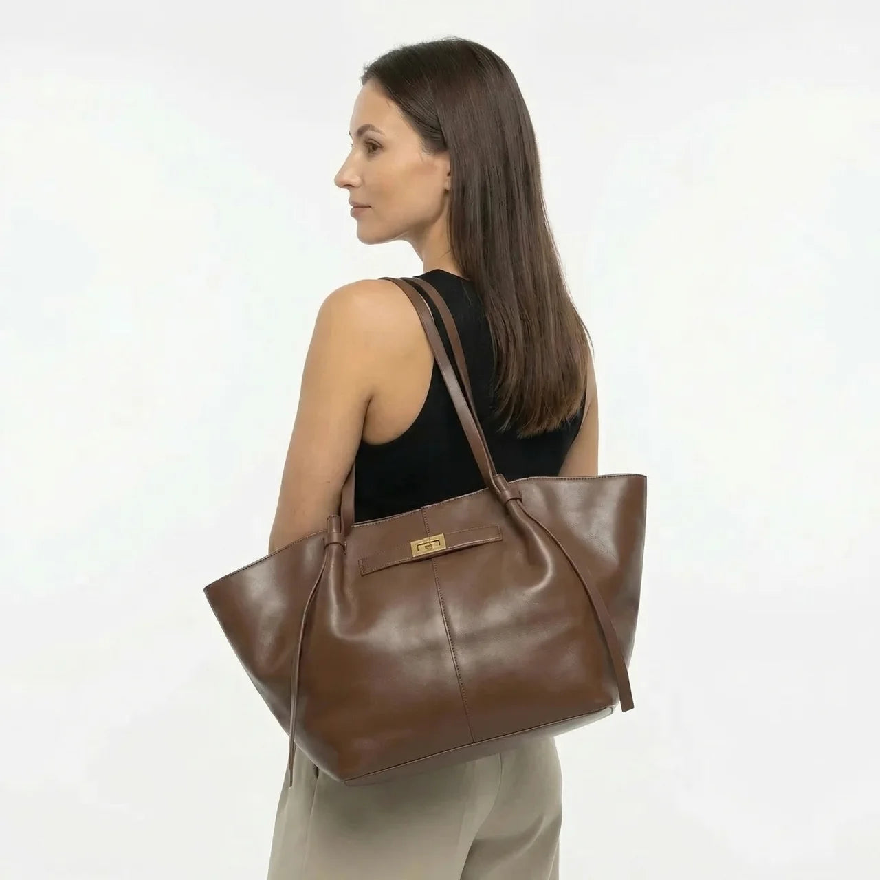 Torba Shopper Damska Duża Na Ramię