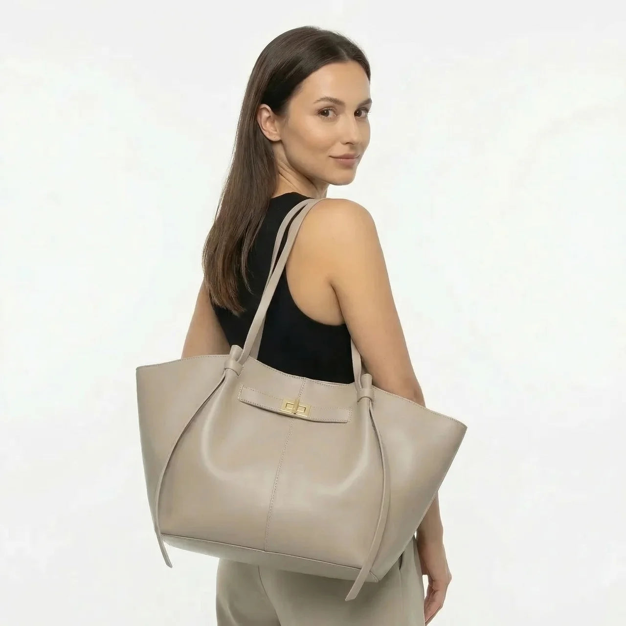 Torba Shopper Damska Duża Na Ramię