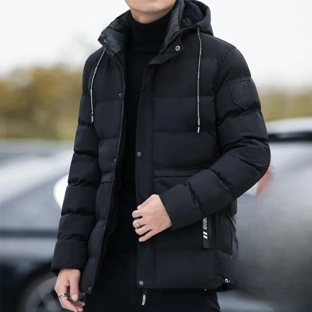 Nowoczesna Kurtka Zimowa Z Kapturem – Ocieplana Kurtka Outdoorowa