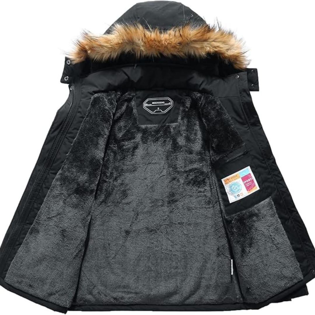 Stylowa Gruba Kurtka Zimowa – Kurtka Outdoor Z Kapturem I Ocieplana