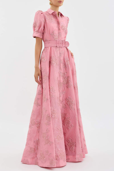 Sukienka Koszulowa W Kolorze RóżOwego Vintage | Maxi