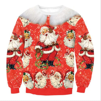 Retro Sweter Świąteczny – Klasyczny Wesoły Pulower
