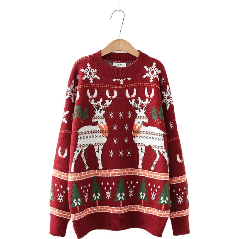 Klasyczny Sweter Świąteczny – Vintage Pulower Na Boże Narodzenie