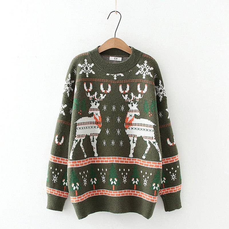 Klasyczny Sweter Świąteczny – Vintage Pulower Na Boże Narodzenie