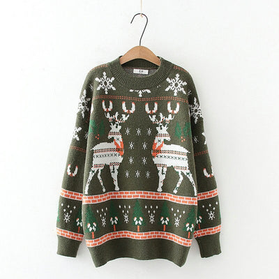 Klasyczny Sweter Świąteczny – Vintage Pulower Na Boże Narodzenie