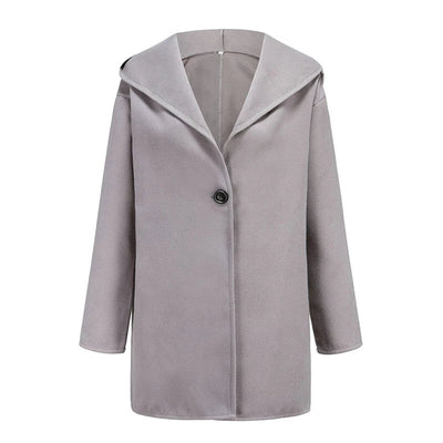 Zimowy Płaszcz Trencz z Kapturem – Stylowy Płaszcz Długi